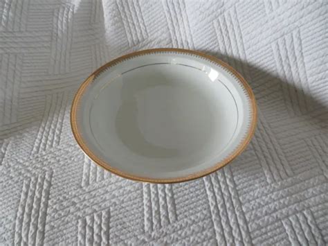 GRAND PLAT ROND Creux En Porcelaine De Limoges Liseret Or 28 7 Cm EUR