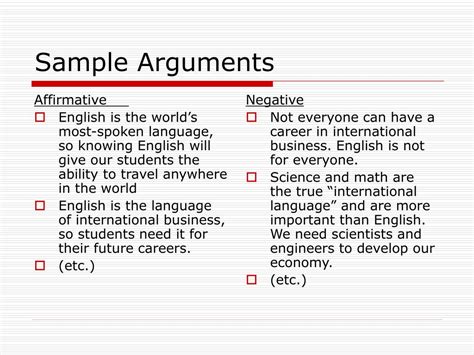 PPT - Using Debates in English Lessons PowerPoint Presentation, free ...