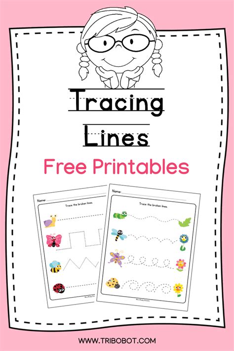 Printable Tracing Lines Worksheets - Tribobot x Mom Nessly