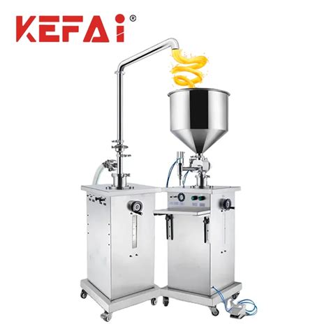 Kefai Stainless Steel Vertical Pneumatic Feeding Pump Cosmetic Cream