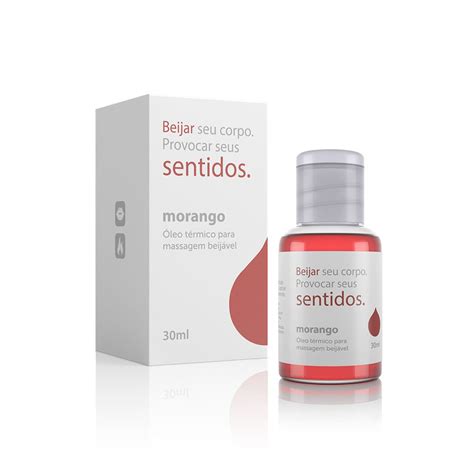 Óleo Beijável Função Hot Sentidos Morango ml Sou A Sós