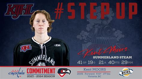 Steams Moors Signs With Bchls Capitals Kijhl Kootenay