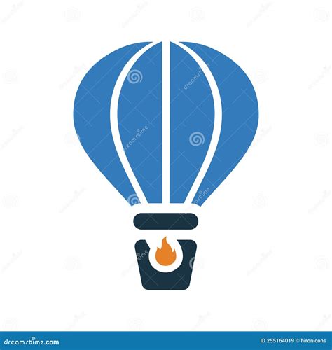 Hot Air Balloon Icon Simple Editable Vector Graphics Stock