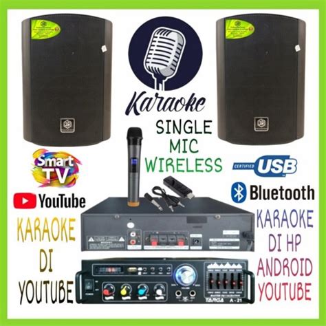 Jual Paket Karaoke Set Speaker 3R 5 IN Ampli Mini Karaoke Smart Tv