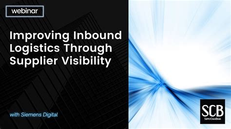 Improving Inbound Logistics Through Supplier Visibility YouTube