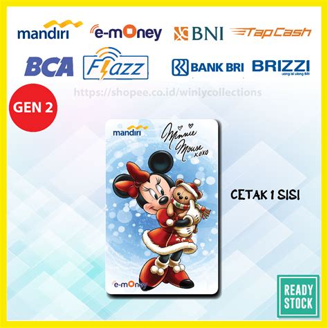 Jual Kartu Emoney Etoll Anime Minnie Mouse Disney Tikus Natal E Money