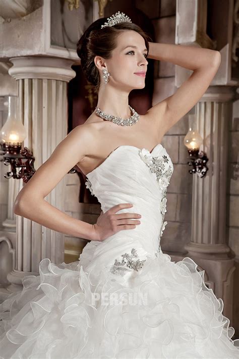 Robe de mariée princesse à bustier cœur Persun fr