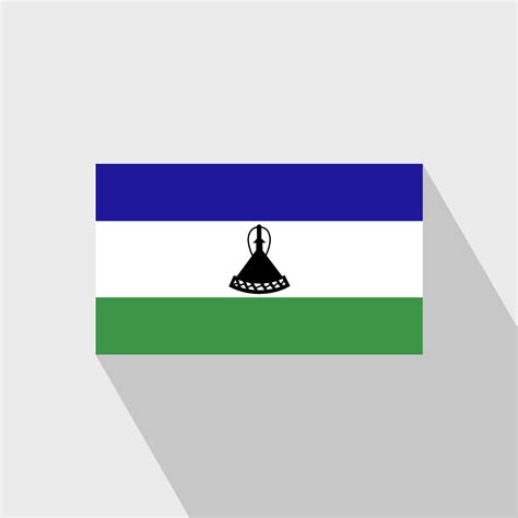 Lesotho flag Long Shadow design vector 14247165 Vector Art at Vecteezy