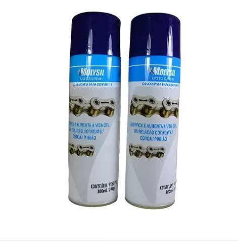 2x Lubrificante Corrente Graxa Liquida Molysil Moto Spray Frete grátis