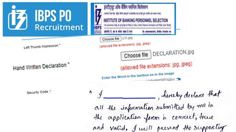 IBPS PO Hand Written Declaration How To Write Declaration For IBPS PO