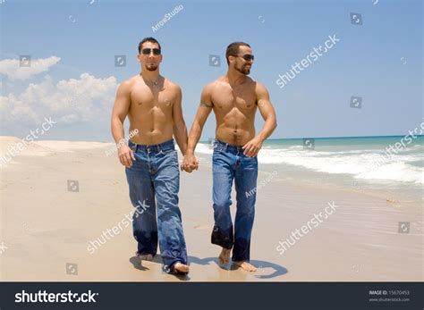 Two Gay Men Jeans Walking On Stock Photo 15670453 Shutterstock