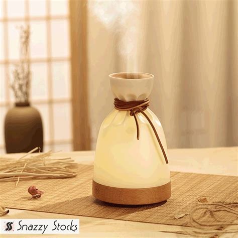 Wood Humidifier Lamp Wood Essential Oil Diffuser Modern Home Decor Aesthetic Night L In