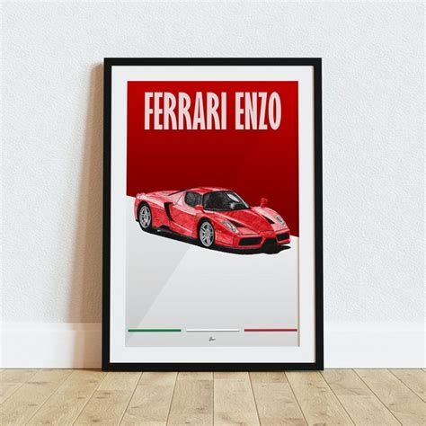 Enzo Ferrari Poster Etsy