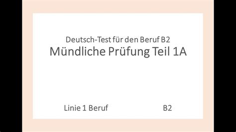 B2 für den Beruf Mündliche Prüfung Teil 1 Alle 8 Themen YouTube