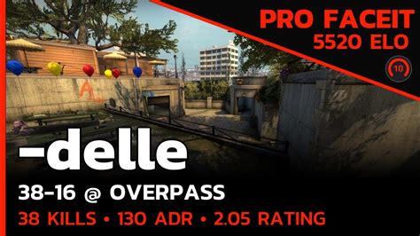 Delle Elo Is Too Easy Overpass Faceit Lvl Csgo Pov