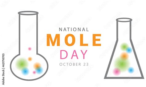 National Mole day. background, banner, card, poster, template. Vector illustration. Stock Vector ...