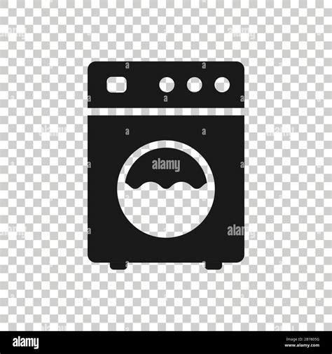 Washing Machine Icon In Flat Style Washer Vector Illustration On White