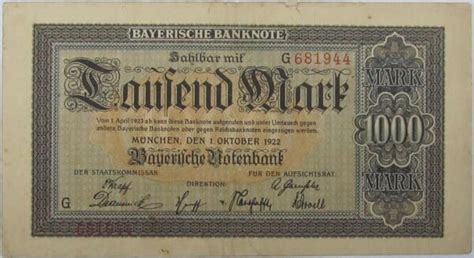 Mark Bayerische Notenbank Deutschland Kaiserreich Foronum