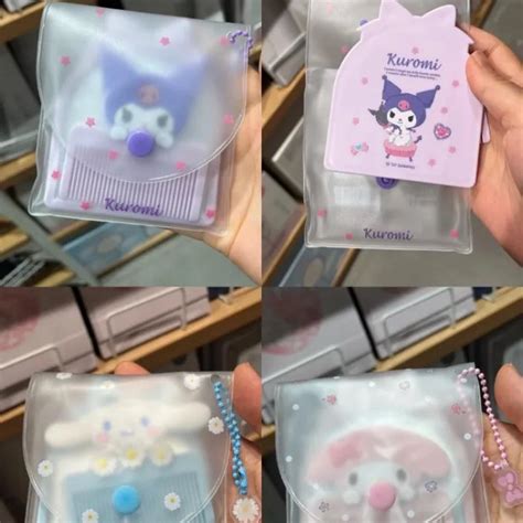 2022 Sanrioes Anime Kuromi My Melody Cinnamoroll Mirror Comb Set