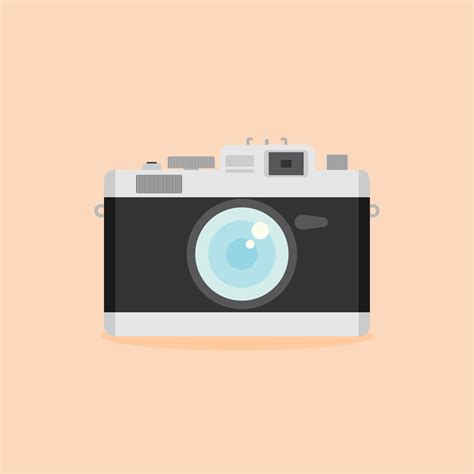 Vintage Camera Flat Design Vector Illustration 8034118 Vector Art At