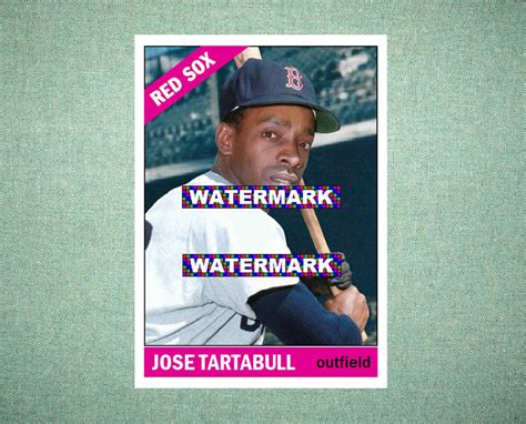 Jose Tartabull Boston Red Sox Custom Baseball Card 1966 Style Etsy