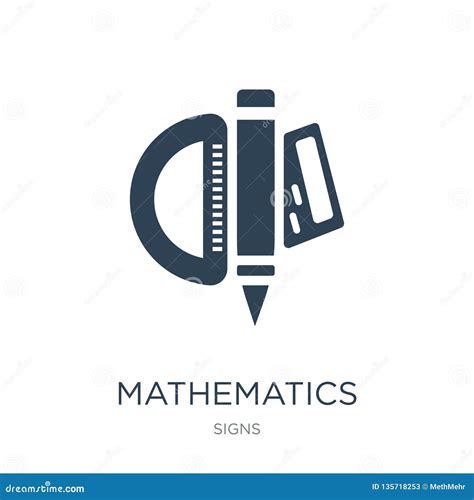 Mathematics Icon In Trendy Design Style Mathematics Icon Isolated On