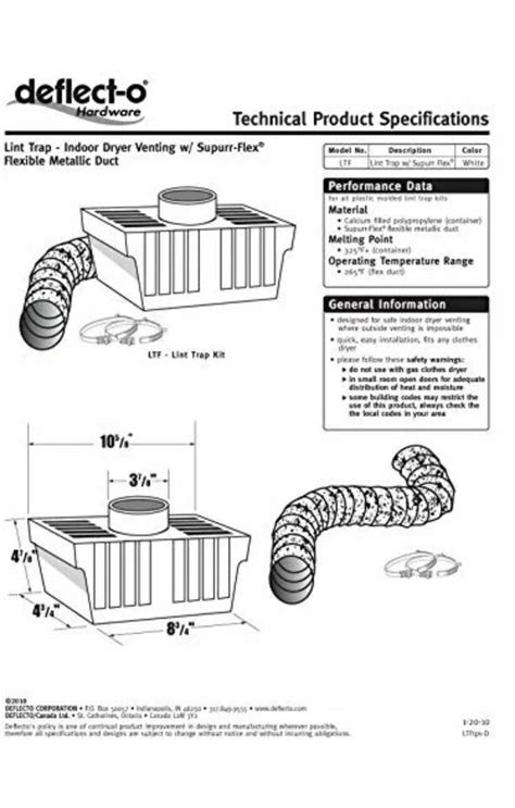 Dryer Lint Trap Kit Supurr Flex Flexible Metallic Duct For Indoor Dryer