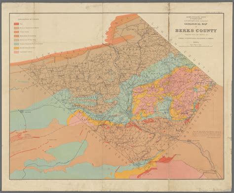 Geological Map Of Berks County Nypl Digital Collections