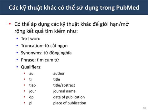 Tìm kiếm y văn trên PubMed ppt download