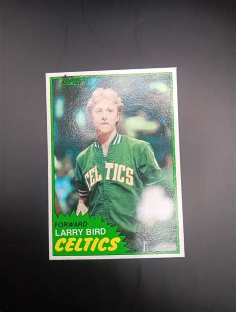 1981 82 TOPPS CARTE Basketball Larry Bird Celtics HOF 4 EUR 5 50