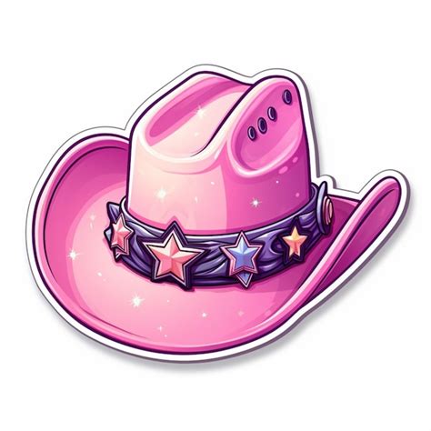 Chap U De Cowboy Rosa Dos Desenhos Animados Estrelas Ao Lado