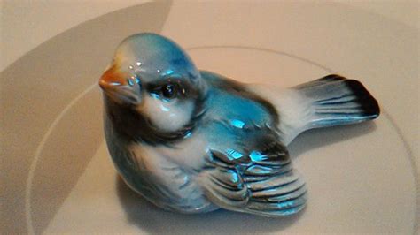 Vintage Goebel Porcelain Blue Bird Figurine Cv W Germany Etsy