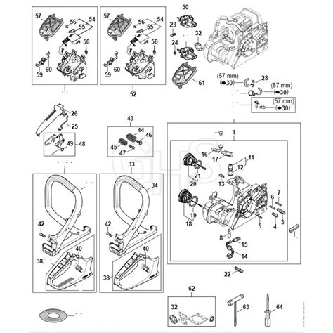 Stihl Ms Engine Housing Air Filter Av System Handlebar