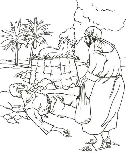 Cain and abel, Coloring pages, Color