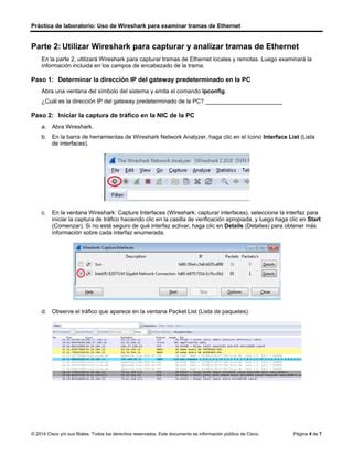 Lab Using Wireshark To Examine Ethernet Frames Pdf