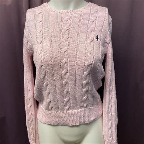 Ralph Lauren Womens Pink Jumper Depop