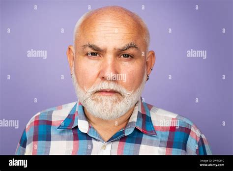 Face Of S Elderly Retired Mature Aged Pensioner Serious Old Mature