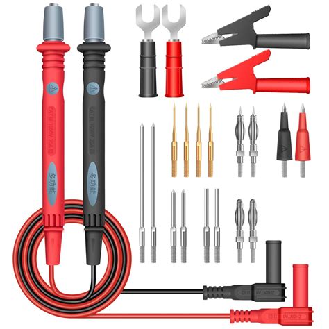 Aneng 22pcs Multimeter Test Leads Set Electrical Multimeter Leads Kit With Alligator Clips