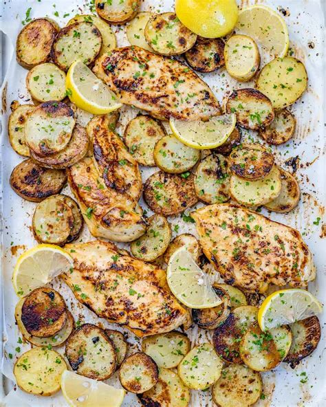 Baked Honey Lemon Chicken And Potatoes Healthy Fitness Meals