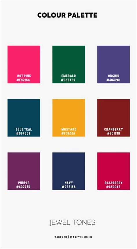 Jewel Tones Procreate Palette Colors Color Palette Procreate Instant