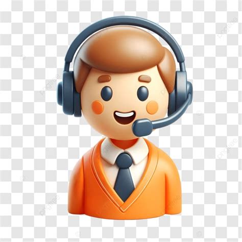 Icono 3d De Servicio Al Cliente Usando Auriculares PNG Dibujos