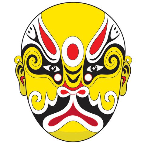 Chinese Opera Mask Template Free Printable Papercraft Templates