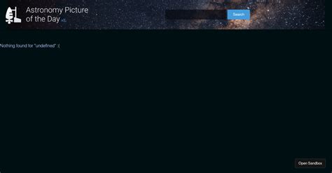 Apod Nasa Codesandbox
