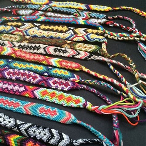 Friendship Bracelets Handmade Woven Ropesstrings Hippy Embroidery