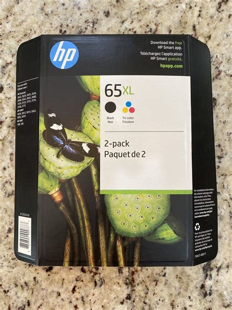 Genuine Hp 65xl Black And Tri Color Ink Cartridges Dated 2024 New 65 Xl