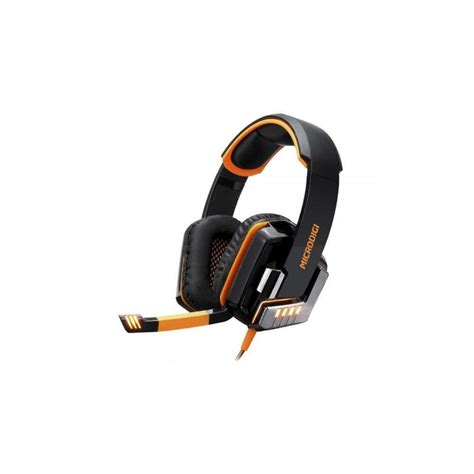 Headset Gamer Microdigi LED Laranja USB P2 7 1 Surround MD H2122D