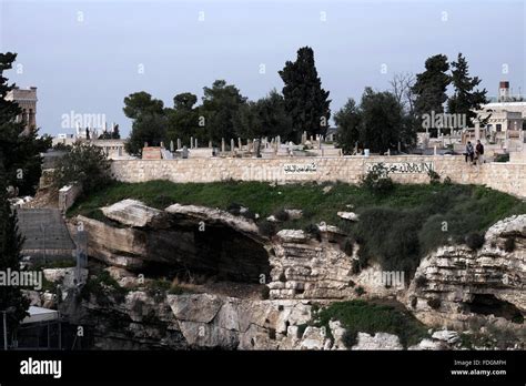 View Of The Golgotha Hill A Rocky Escarpment Resembling A Skull