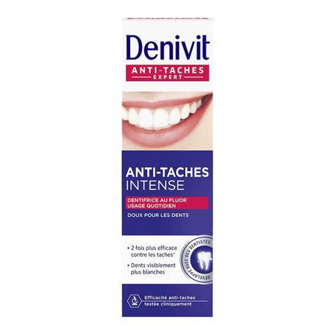 Pack de 8 Denivit Dentifrice Anti Tâches Intense 50 ml