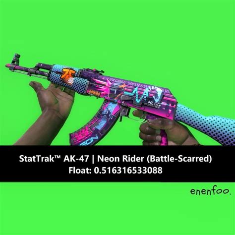 051fv St Ak 47 Neon Rider Battle Scarred Stattrak Ak47 Bs Csgo Skins