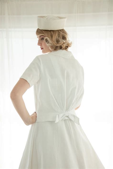 Vintage 1950s White Dress Set Three Piece Cotton Fit Flare Etsy